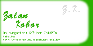 zalan kobor business card